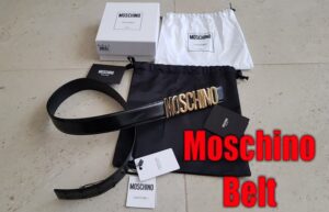 Moschino belts.